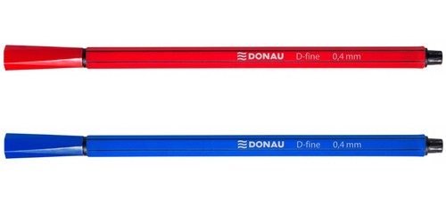 Fineliner 4mm rosso blu - fineliner, 0,4mm
