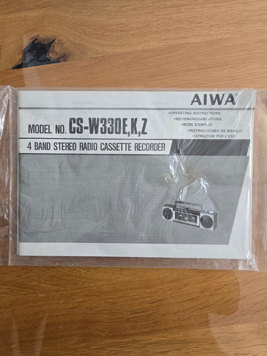 Aiwa w330e manuale di - manuale,