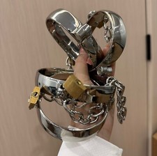 Manette in metallo polso cavigliera catena bondage schiavo gioco BDSM