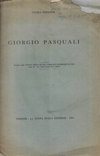 Giorgio pasquali nicola - pasquali.,