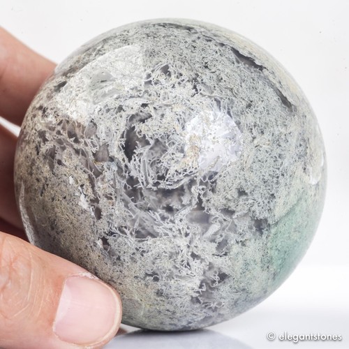 Sfera agata muschio 370 g - agata,
