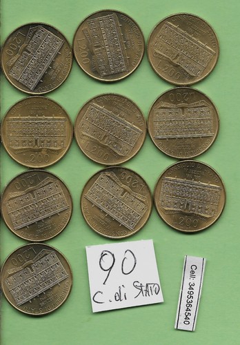 Lotto monete 200 lire - 10,