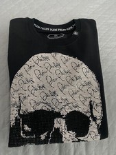 Felpa Philipp Plein Pullover Maglia Cotone Maniche Lunghe