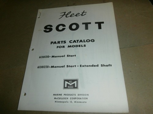 Vintage fleet scott outboard - vintage,