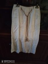 Gonna Bianca, Lunga, In Lino