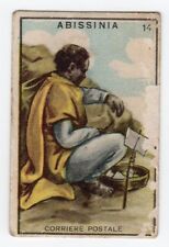 figurina CARTONATA ANTEGUERRA COLONIALE ABISSINIA n. 14 CORRIERE POSTALE