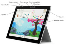 Quasi nuovo Microsoft Surface 3 4G LTE 4 GB RAM / 128 GB SSD - Argento (invH)