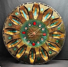 Design - Grande Orologio Da Parete Studio Cellini- Anni '60 - Rame Smaltato 