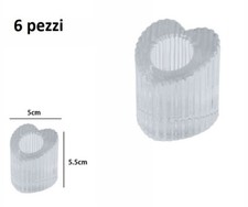 x Set 6 Pezzi Porta Candele