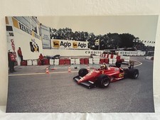 MICHELE ALBORETO Ferrari n°27 foto originale ag. stampa gp imola F1 1985 vintage
