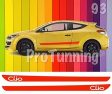 Strisce Renault Clio Auto Adesivo Tuning PVC Decal Sticker Tuo Testo Fiancate
