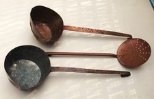 2 MESTOLI E UN COLINO IN RAME MASSICCIO - VINTAGE