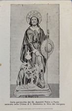  SAN ROCCO SANTINO ANTICO CON PREGHIERA, DA STATUA DI VICO DEL GARGANO