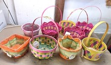 9 Pz Set Cestino colorato feste primavera cesto regalo bamboo multicolore bambù