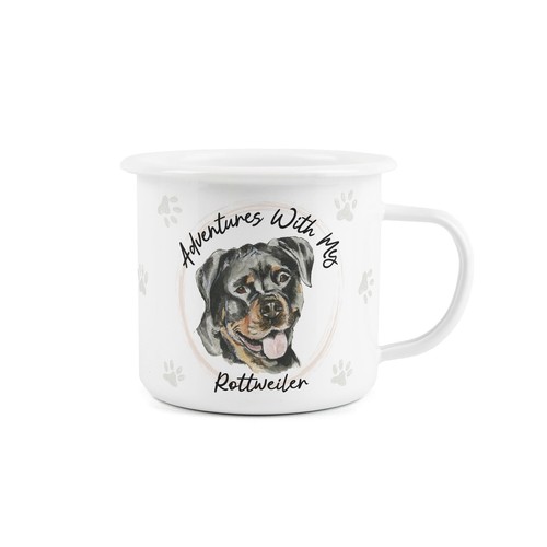 Tazza smaltata rottweiler - tazza,