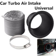 Auto Turbo Tubo di Aspirazione Dell'Aria Imbuto Kit ABS Nero Ricambio Pratico