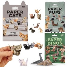 Gatti di carta fai da te - 50 fogli di carta origami fai da te da piegare simpatici animali gatti figure giocattolo