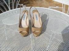 Scarpe PRADA Milano Made in Italy Sandali donna tacco alto plateau n.37,5