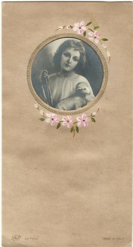 Santino pergamena gesù - santino,