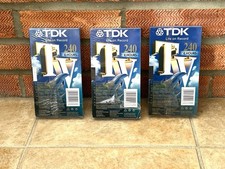 3 videocassette TDK TV 240 4 ore VHS vuote registrabili nuove e sigillate