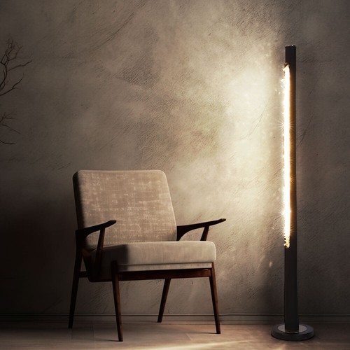 Piantana lampada legno - di,