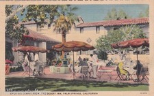 * PALM SPRINGS - The Desert Inn - Sala da pranzo all'aperto 1937 posta italiana