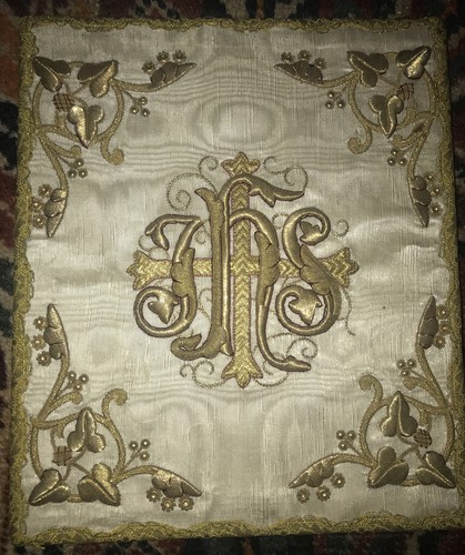 Bourse chasuble blanche soie - blanche,