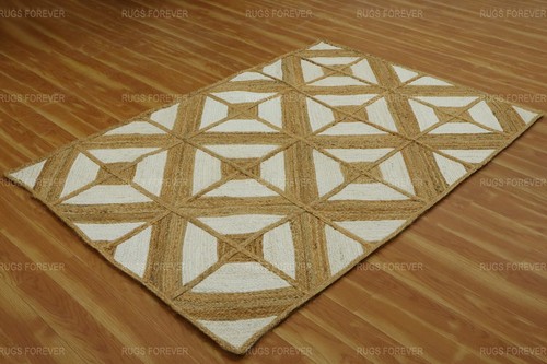 Beige mano intrecciato juta - beige,