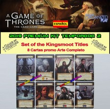 JUEGO DE TRONOS 2019 TCG PREMIUM KIT T2 ESPAÑOL 8 Cartas promo A GAME OF THRONES