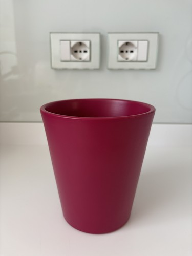 Coprivaso ceramica fucsia 15cm - coprivaso,