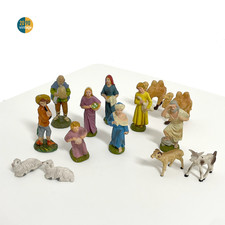 Vintage 40s Chalk Nativity