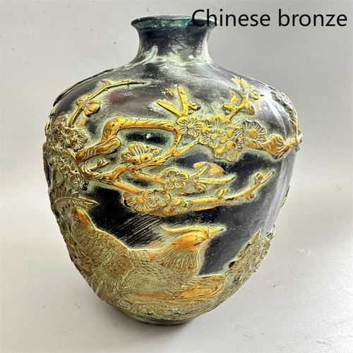 Antico vaso gazza rame - , puro