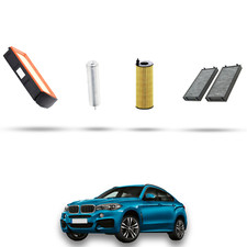 HOFFCAR Kit tagliando - 4 filtri per Bmw x6 (F16, F86) M50d 280kw dal 2014