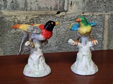 2 oiseaux ancien en porcelaine