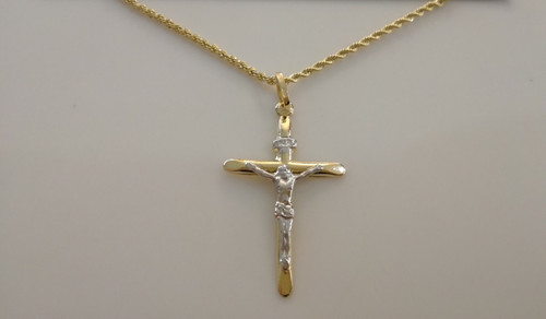 Collana collier con crocefisso - con,