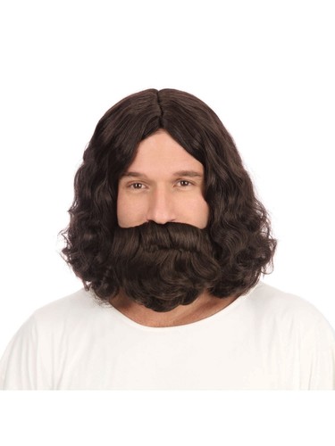 Set barba parrucca hippy gesù - set,
