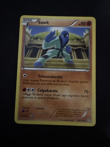 Carta pokemon sawk 124 - pokemon,