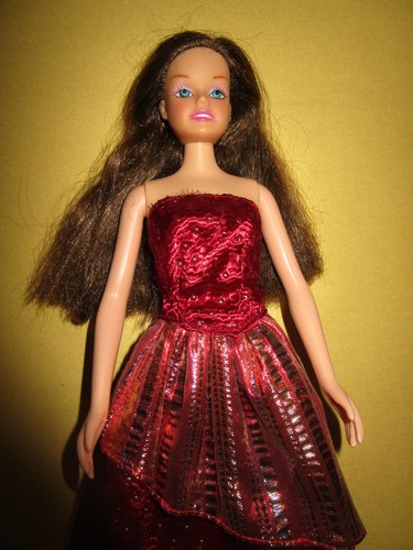 594 antica bambola bruna - antica,