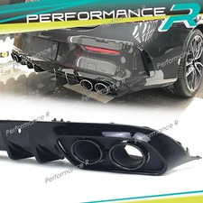Diffusore Posteriore + Scarico per MERCEDES C205 COUPE A205 AMG Line C180 C200 C220d C43