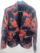 Giacca Fumatore Blazer Flames
