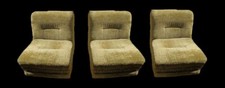 GUIDO FALESCHINI  PER MARIANI  TRIS POLTRONE  VINTAGE ANNI 70 VELLUTO VERDE