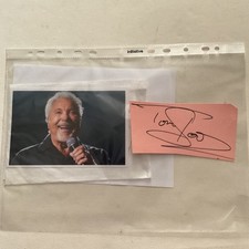 Tom Jones Signed 5x3 Autograph