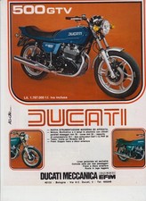 advertising Pubblicità-MOTO DUCATI 500 GTV 1977-MAXIMOTO MOTOITALIANE EPOCA