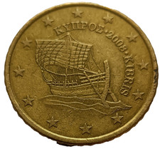 50 CENTESIMI DI EURO CIPRO 2008 RARA 