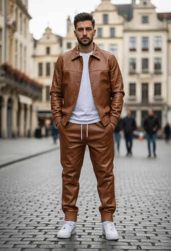 Tuta jogging uomo marrone - tuta,