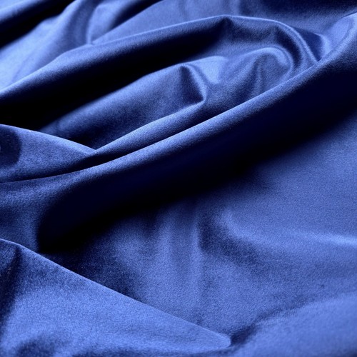 Tessuto velluto reale blu