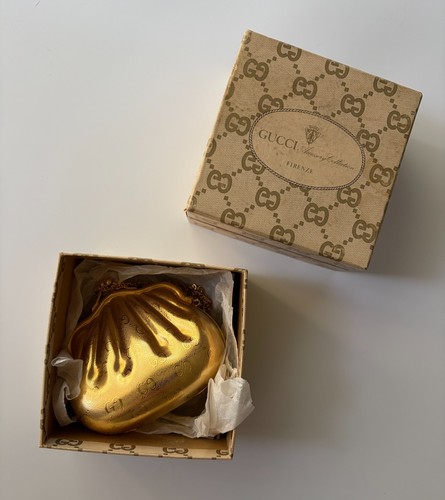Gucci 1980s gold shell - gold,