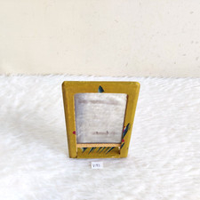 Antico di Legno Floreale Dipinto a Mano Vetro Specchio Incorniciato Specchietto