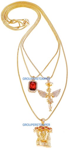 Faraone tre collane con pietra - collane,