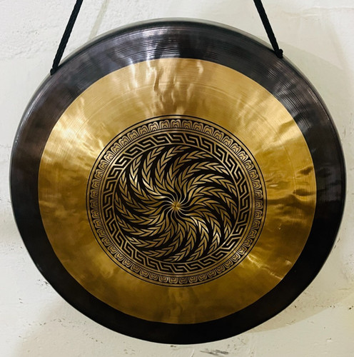 Gong bronzo tibetano fatto - gong,